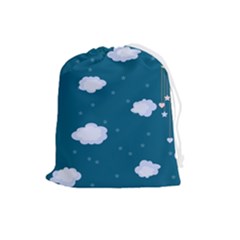 Clouds Drawstring Pouch (large) by nateshop