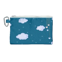 Clouds Canvas Cosmetic Bag (medium) by nateshop