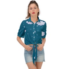 Clouds Tie Front Shirt 