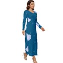 Clouds Long Sleeve Velour Longline Maxi Dress View3