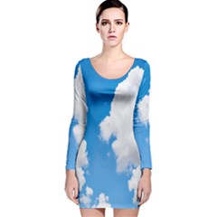 Cloudy Long Sleeve Velvet Bodycon Dress by nateshop