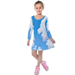 Cloudy Kids  Long Sleeve Velvet Dress by nateshop