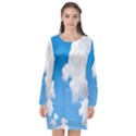 Cloudy Long Sleeve Chiffon Shift Dress  View1