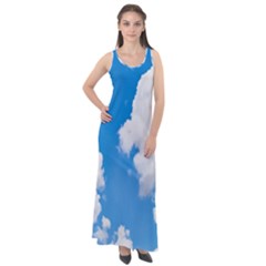 Cloudy Sleeveless Velour Maxi Dress by nateshop