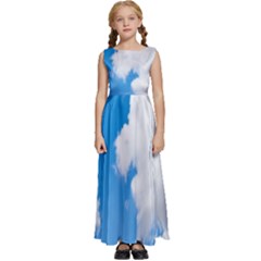 Cloudy Kids  Satin Sleeveless Maxi Dress by nateshop