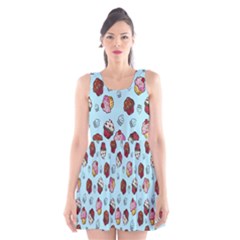 Cupcake Scoop Neck Skater Dress by nateshop