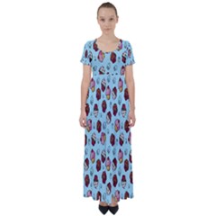 Cupcake High Waist Short Sleeve Maxi Dress by nateshop