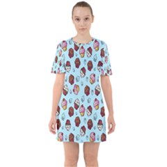 Cupcake Sixties Short Sleeve Mini Dress by nateshop