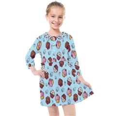 Cupcake Kids  Quarter Sleeve Shirt Dress by nateshop