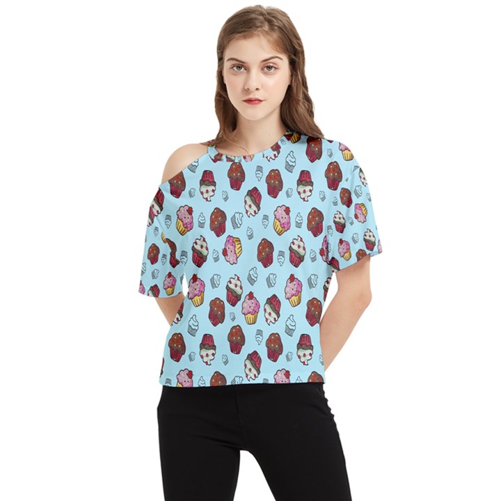 Cupcake One Shoulder Cut Out Tee