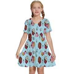 Cupcake Kids  Short Sleeve Tiered Mini Dress by nateshop