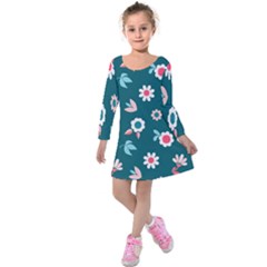 Cute Kids  Long Sleeve Velvet Dress by nateshop