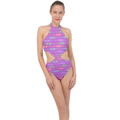 Design Modern Halter Side Cut Swimsuit by nateshop