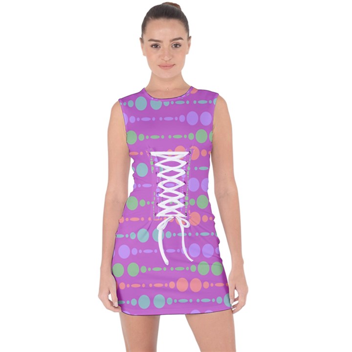 Design Modern Lace Up Front Bodycon Dress