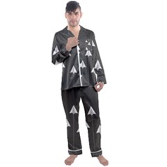 Difference Men s Long Sleeve Satin Pajamas Set by nateshop