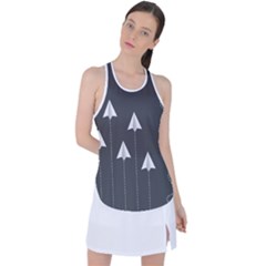 Difference Racer Back Mesh Tank Top by nateshop