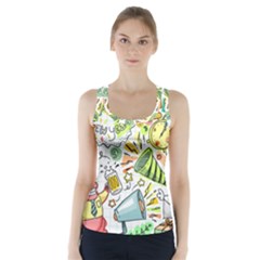 Doodle Racer Back Sports Top by nateshop