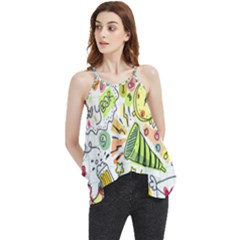 Doodle Flowy Camisole Tank Top by nateshop