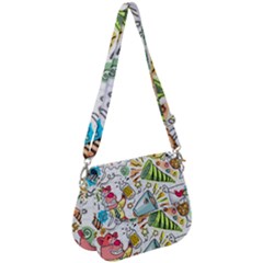 Doodle Saddle Handbag