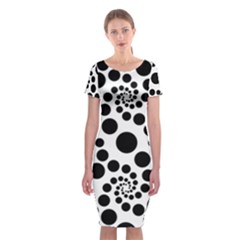 Dot Classic Short Sleeve Midi Dress by nateshop