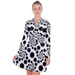 Dot Long Sleeve Panel Dress by nateshop