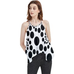 Dot Flowy Camisole Tank Top by nateshop