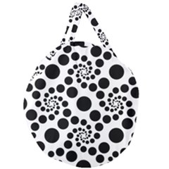 Dot Giant Round Zipper Tote by nateshop