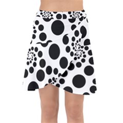 Dot Wrap Front Skirt by nateshop