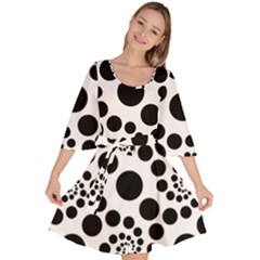 Dot Velour Kimono Dress by nateshop