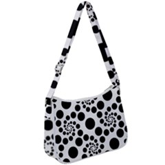 Dot Zip Up Shoulder Bag by nateshop