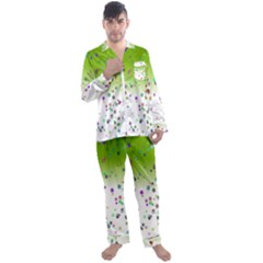 Effect Men s Long Sleeve Satin Pajamas Set by nateshop