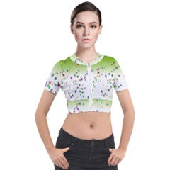 Effect Short Sleeve Cropped Jacket by nateshop