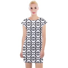 Ellipse Cap Sleeve Bodycon Dress by nateshop