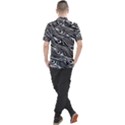 Animal-peacock,white Black Men s Polo Tee View2