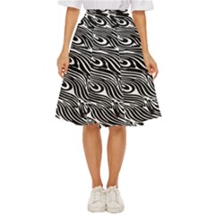 Animal-peacock,white Black Classic Short Skirt by nateshop