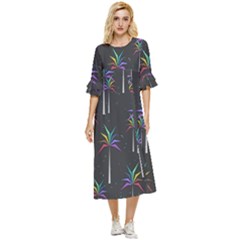 Flora Double Cuff Midi Dress