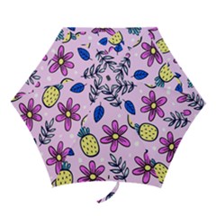 Flowers Purple Mini Folding Umbrellas by nateshop