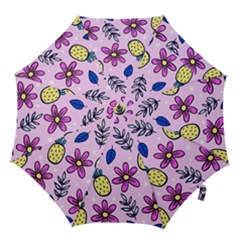 Flowers Purple Hook Handle Umbrellas (large) by nateshop