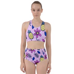 Flowers Purple Racer Back Bikini Set by nateshop