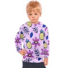 Flowers Purple Kids  Hooded Pullover by nateshop