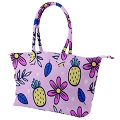 Flowers Purple Canvas Shoulder Bag by nateshop