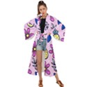 Flowers purple Maxi Kimono View1