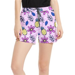 Flowers Purple Women s Runner Shorts by nateshop