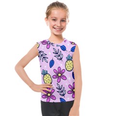 Flowers Purple Kids  Mesh Tank Top by nateshop