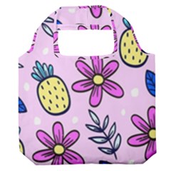 Flowers Purple Premium Foldable Grocery Recycle Bag