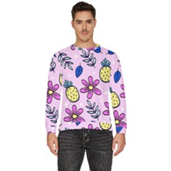 Flowers Purple Men s Fleece Sweatshirt by nateshop