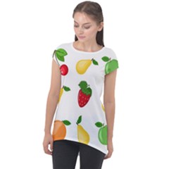 Fruits Cap Sleeve High Low Top by nateshop