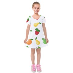 Fruits Kids  Short Sleeve Velvet Dress by nateshop