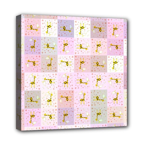 Giraffe Mini Canvas 8  X 8  (stretched) by nateshop