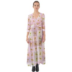 Giraffe Button Up Boho Maxi Dress by nateshop